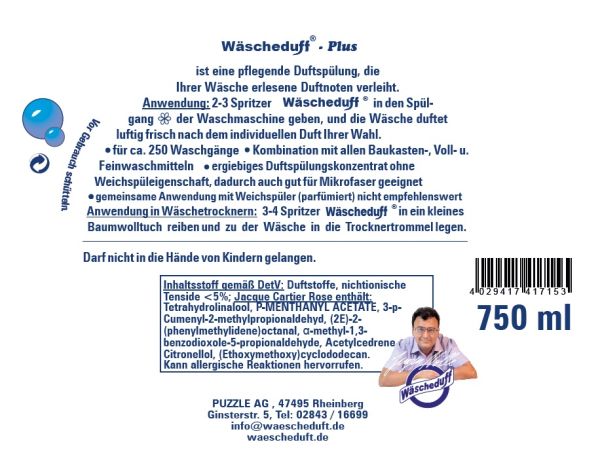 Wäscheduft Plus Jacque Cartier Rose XXL 750ml